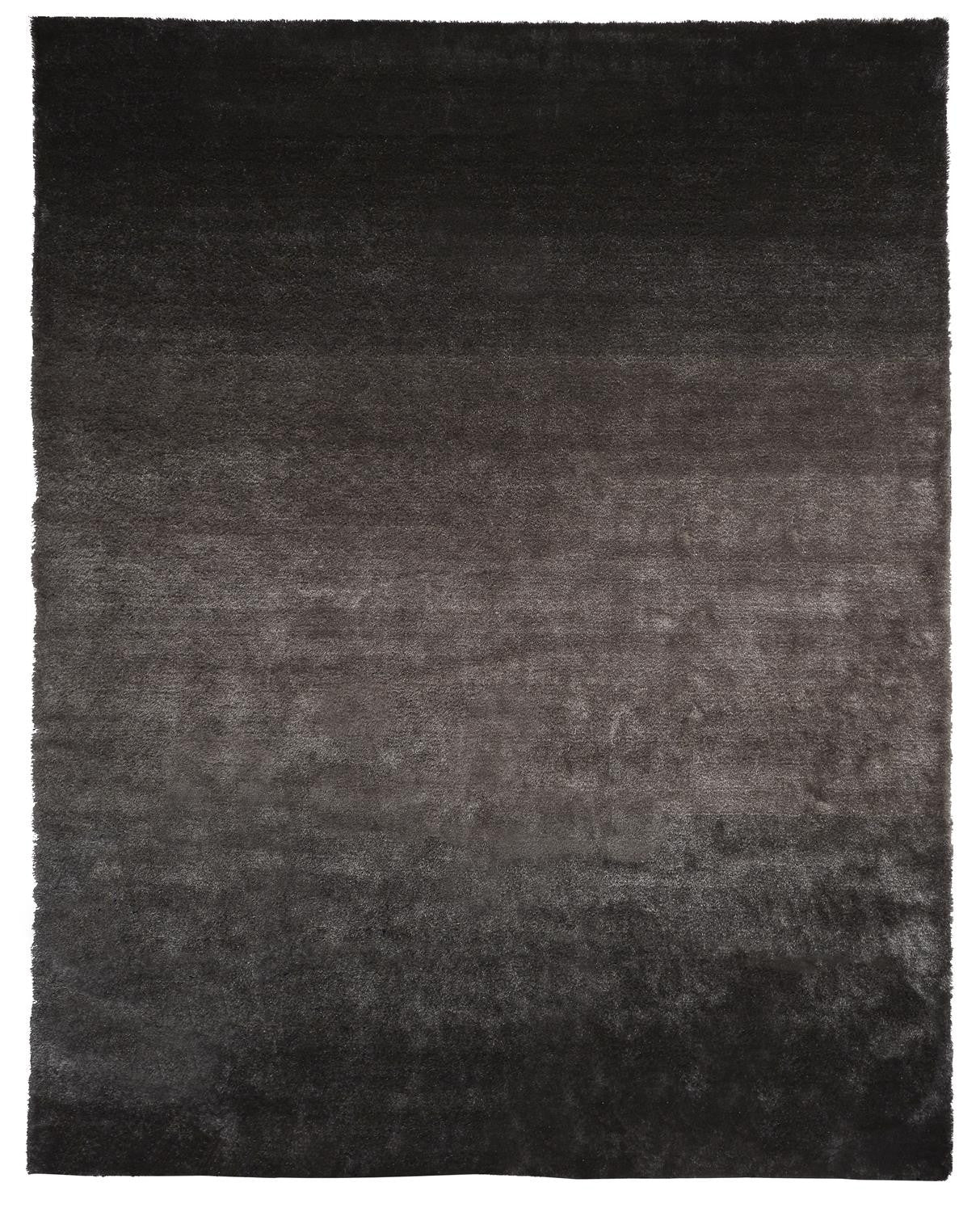 2' X 3' Black Shag Tufted Handmade Area Rug