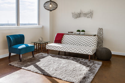 2' X 3' Black Shag Tufted Handmade Area Rug