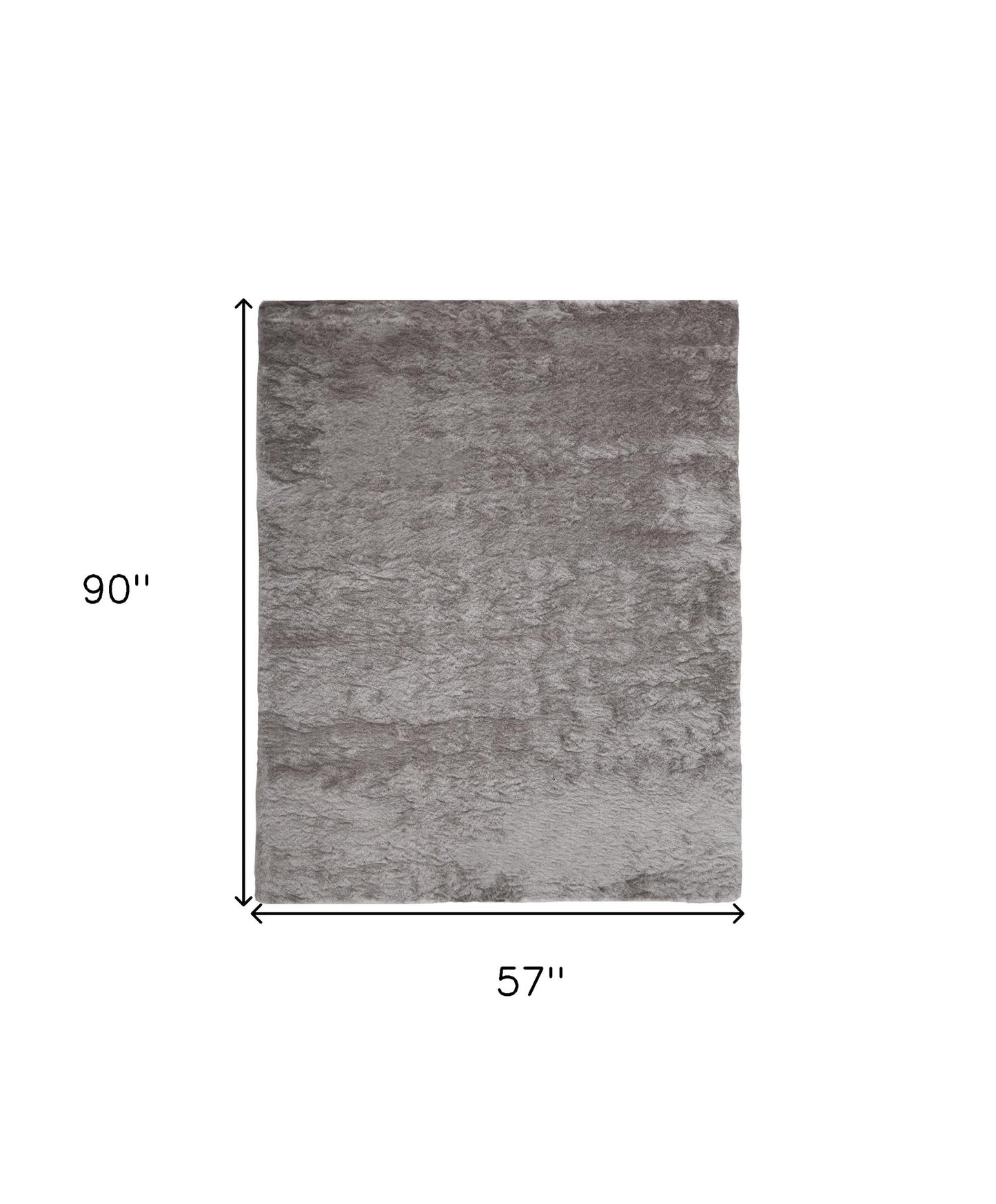 2' X 3' Black Shag Tufted Handmade Area Rug