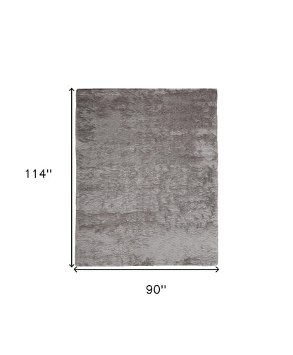 2' X 3' Black Shag Tufted Handmade Area Rug