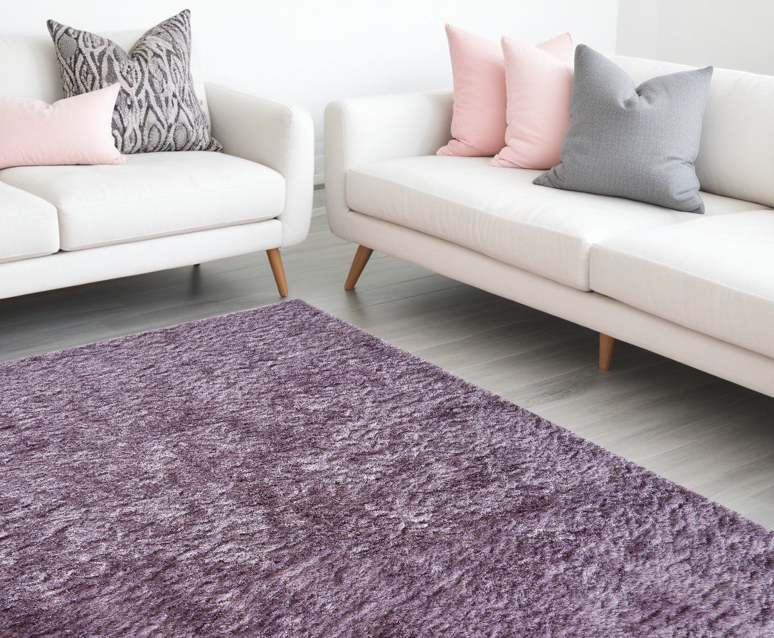 2' X 3' Black Shag Tufted Handmade Area Rug