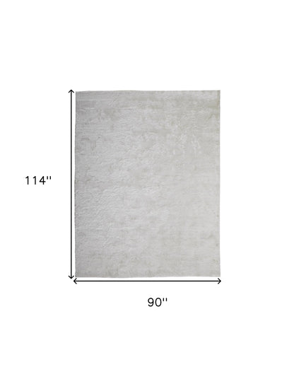 2' X 3' Black Shag Tufted Handmade Area Rug