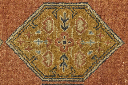 9' X 12' Blue and Gray Wool Floral Hand Knotted Area Rug