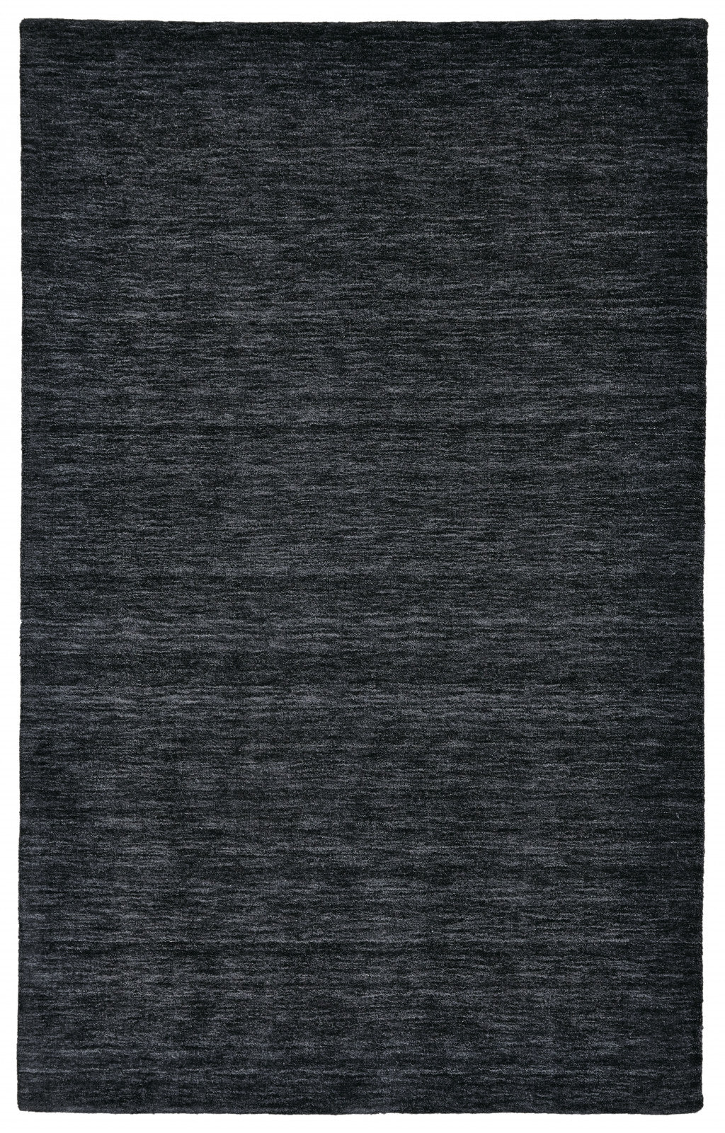 4' X 6' Black Wool Hand Woven Area Rug