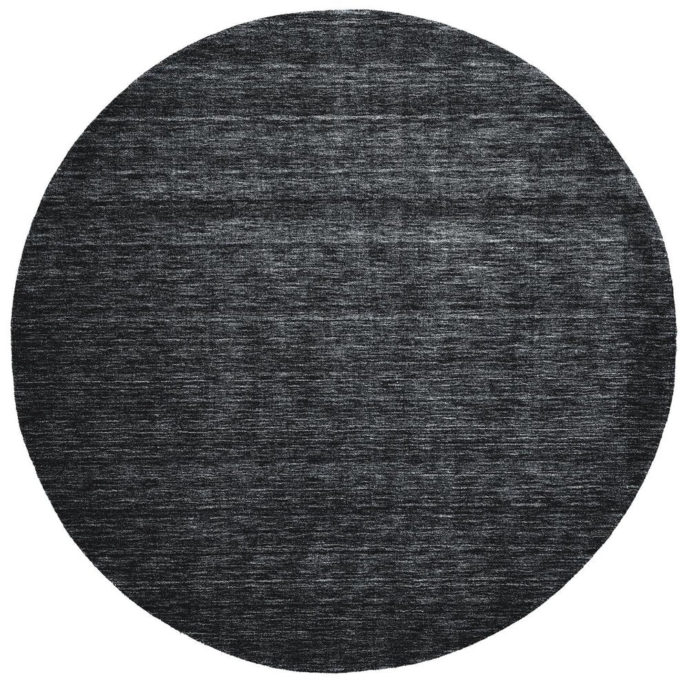 10' X 13' Black Wool Hand Woven Area Rug