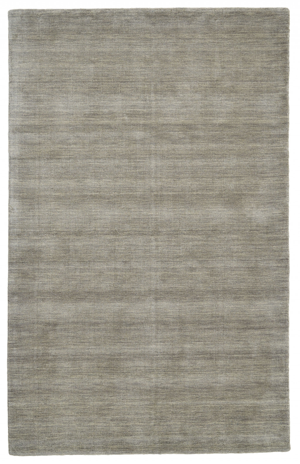 5' X 8' Blue Wool Hand Woven Stain Resistant Area Rug