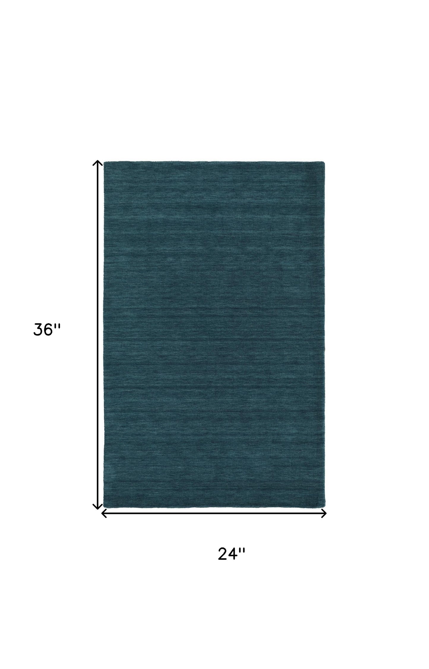 5' X 8' Blue Wool Hand Woven Stain Resistant Area Rug