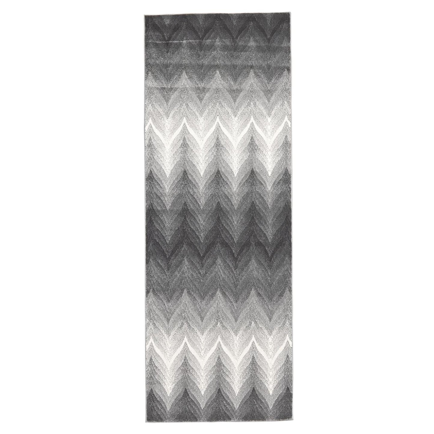 5' X 8' Gray And White Geometric Area Rug