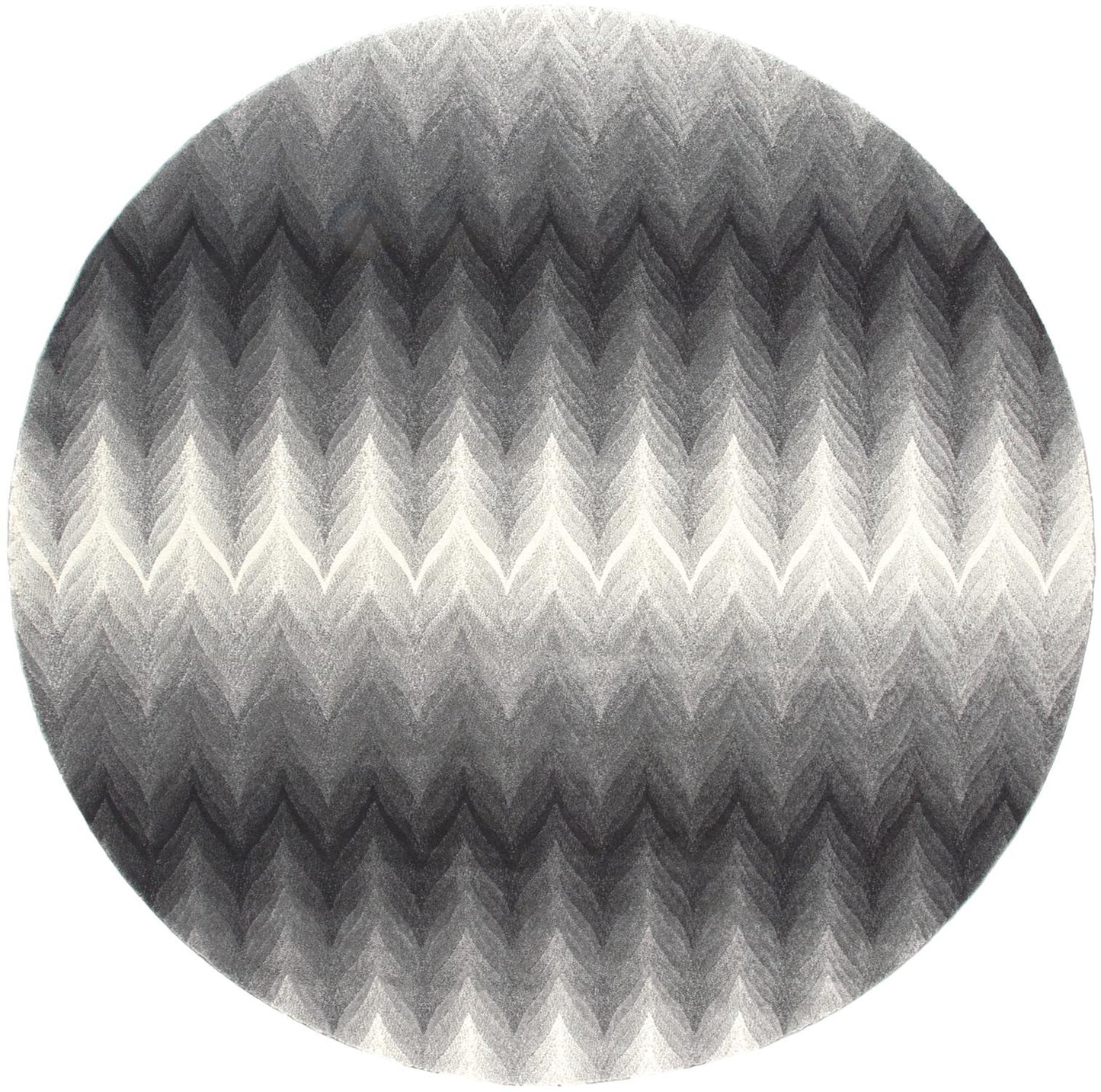 8' X 11' Gray And White Geometric Area Rug