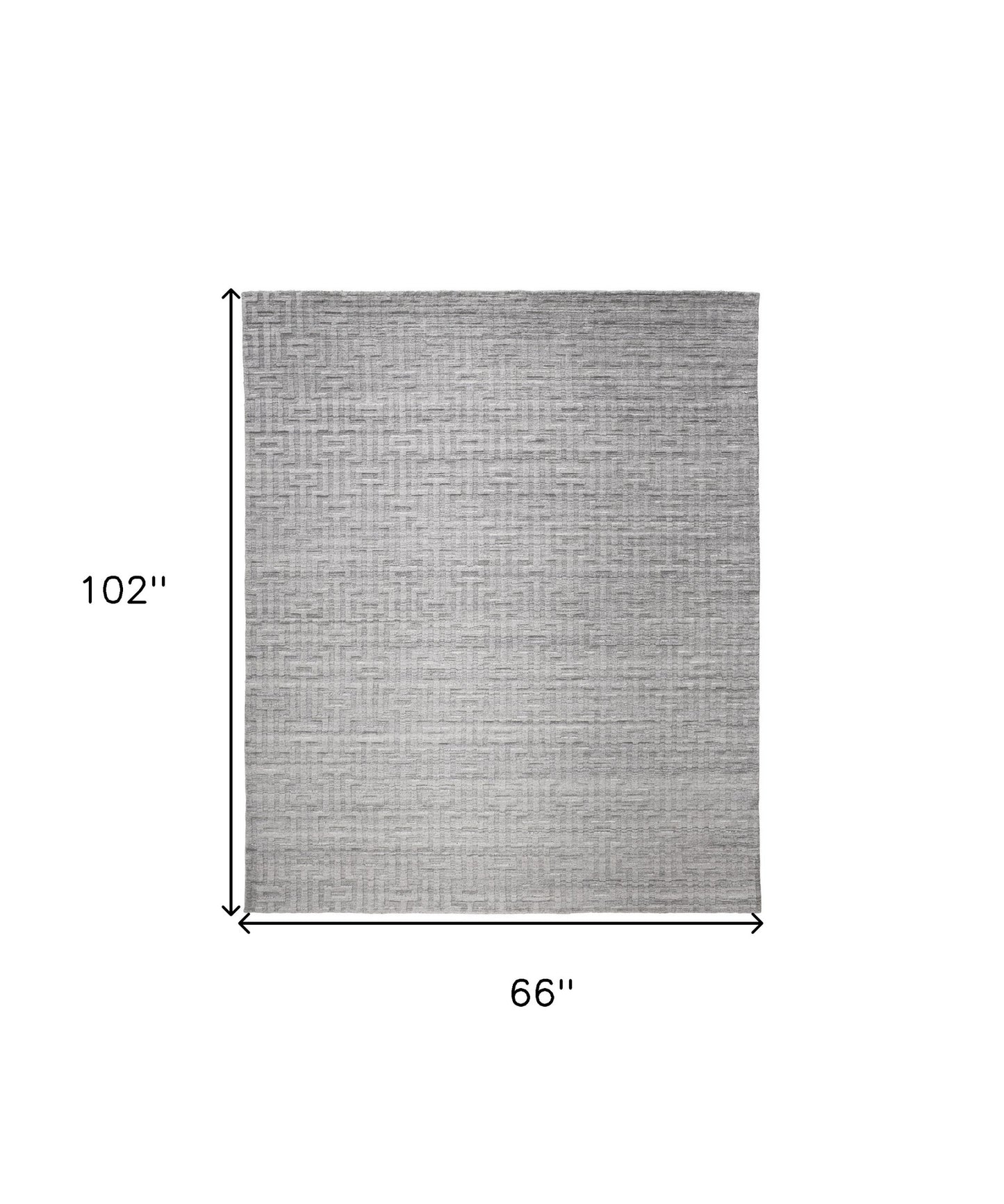 2' X 3' Silver Floral Hand Woven Area Rug