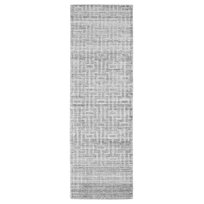 2' X 3' Silver Floral Hand Woven Area Rug