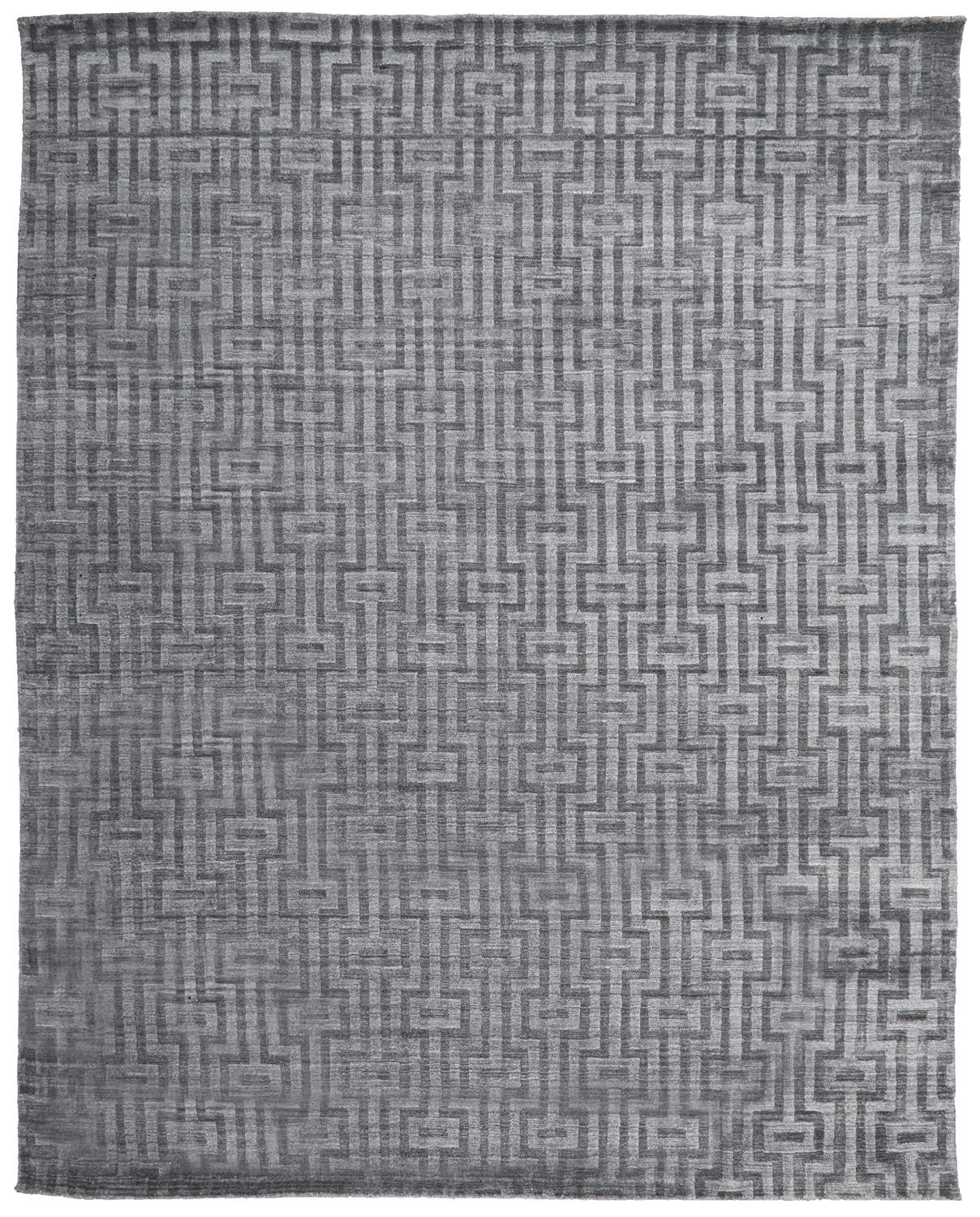 2' X 3' Silver Floral Hand Woven Area Rug