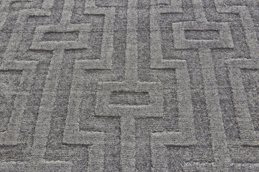 2' X 3' Silver Floral Hand Woven Area Rug