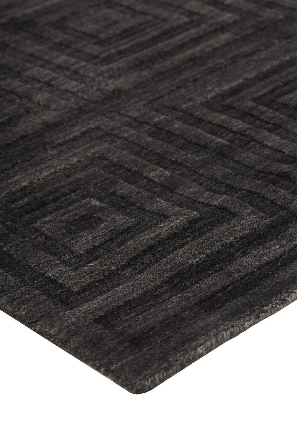 5' X 8' Gray Geometric Hand Woven Area Rug