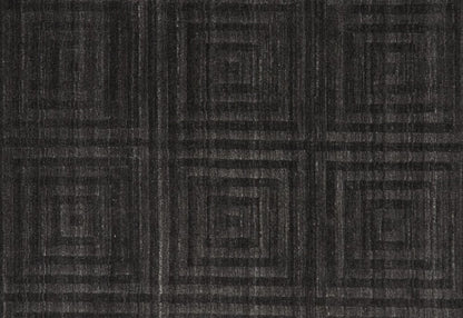 8' X 10' Gray Geometric Hand Woven Area Rug