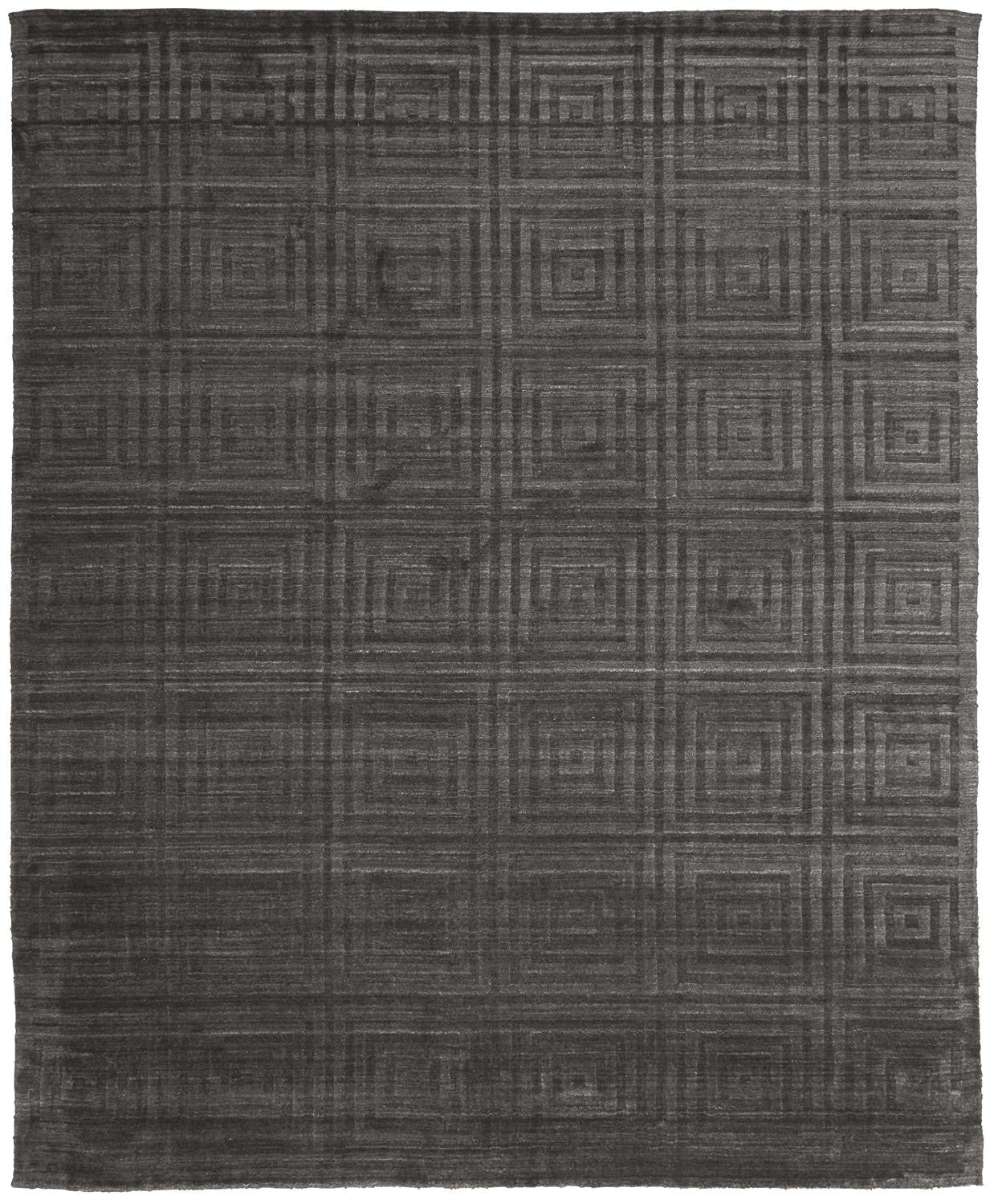 5' X 8' Gray Geometric Hand Woven Area Rug