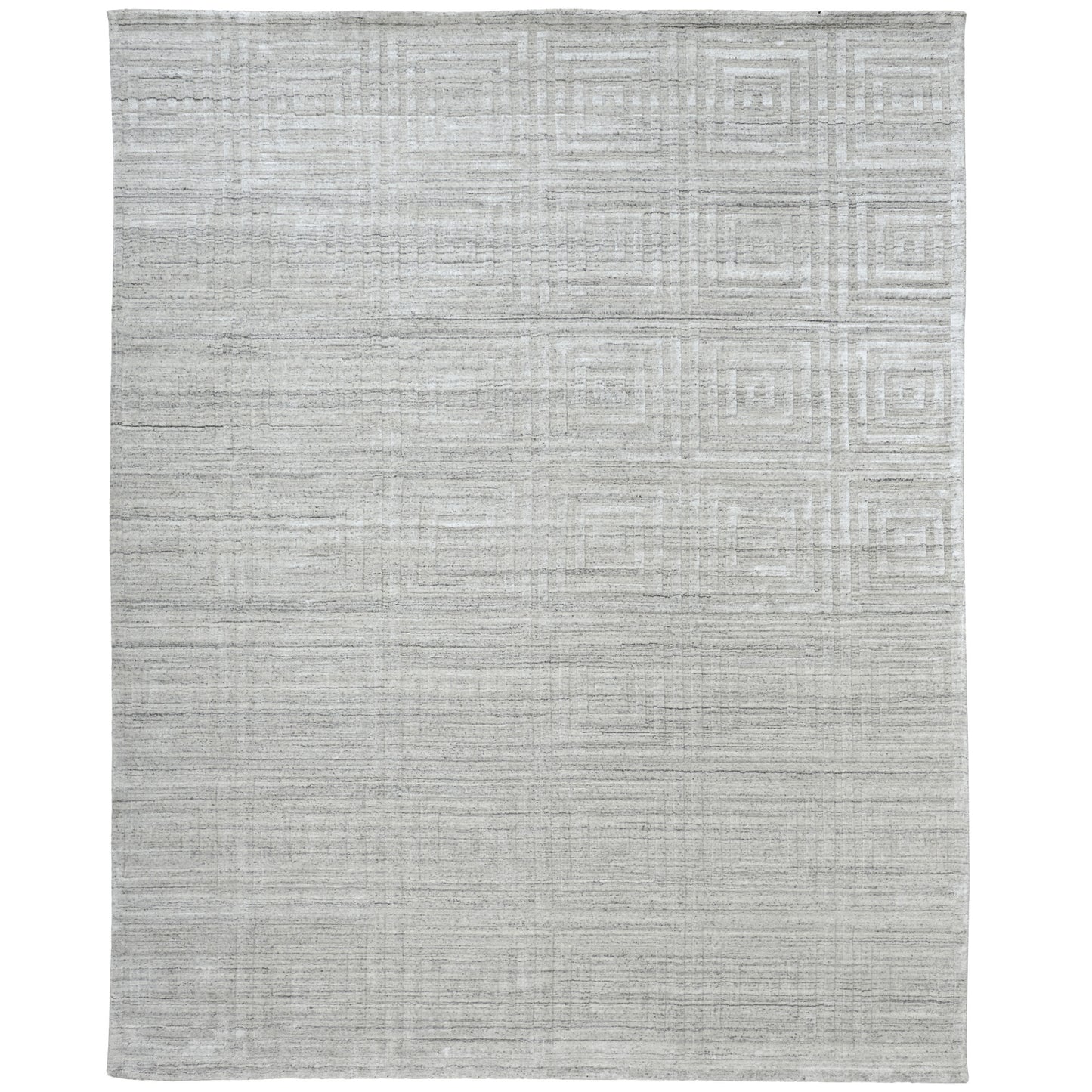 5' X 8' Gray Geometric Hand Woven Area Rug