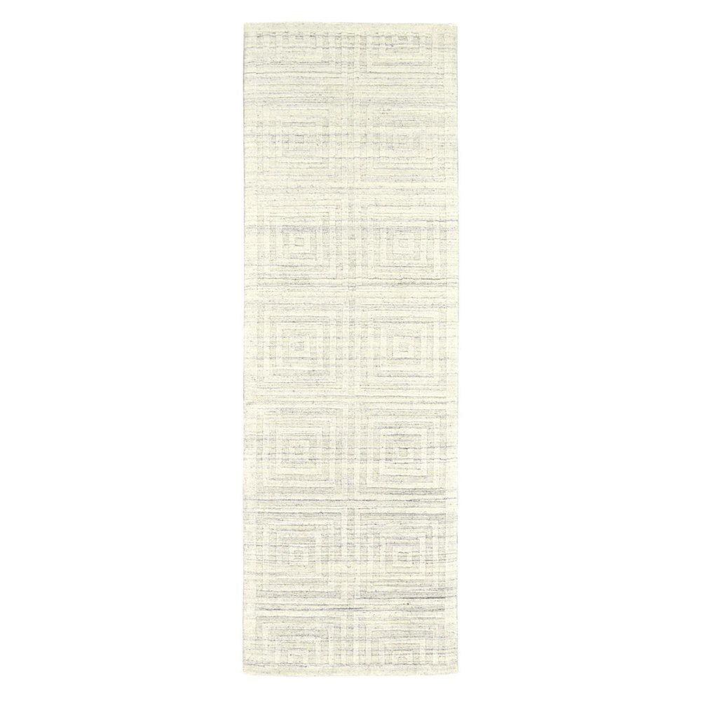 8' X 10' Gray Geometric Hand Woven Area Rug