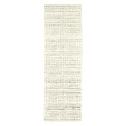 8' X 10' Gray Geometric Hand Woven Area Rug