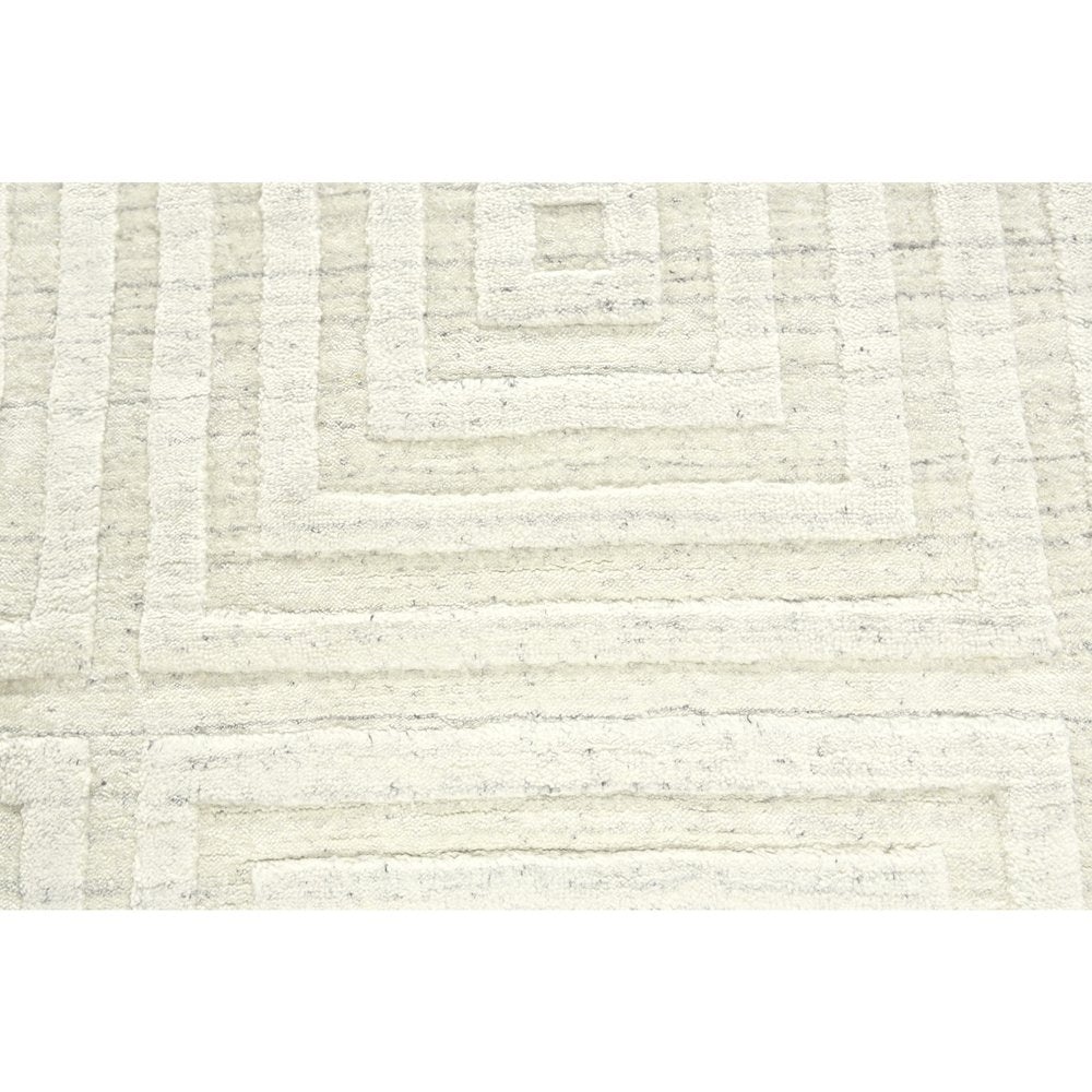 8' X 10' Gray Geometric Hand Woven Area Rug