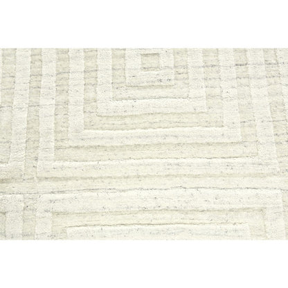 8' X 10' Gray Geometric Hand Woven Area Rug