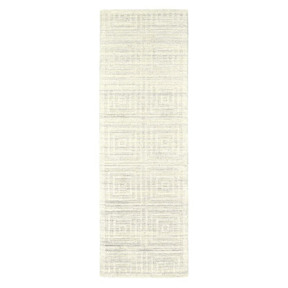 8' X 10' Gray Geometric Hand Woven Area Rug
