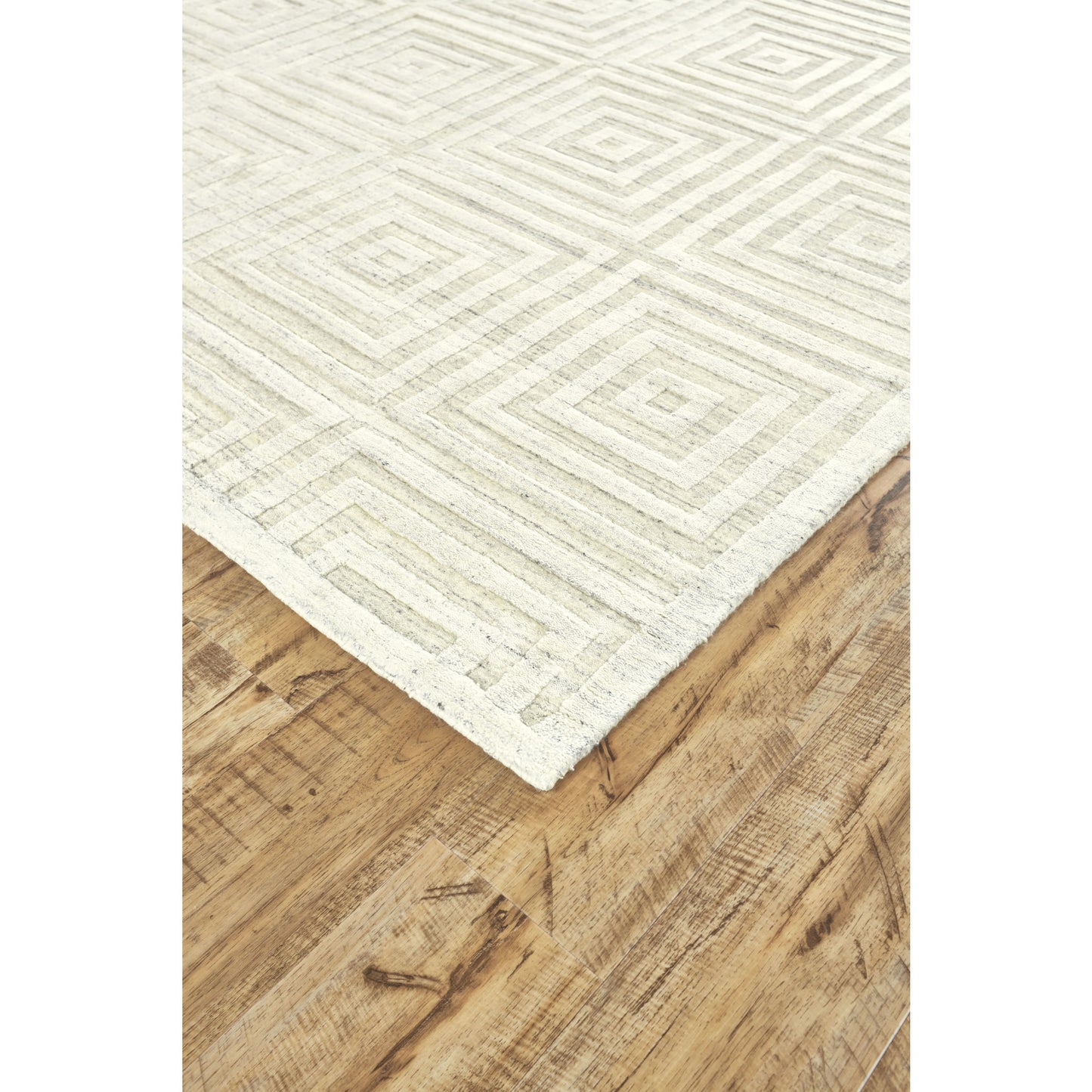 5' X 8' Gray Geometric Hand Woven Area Rug