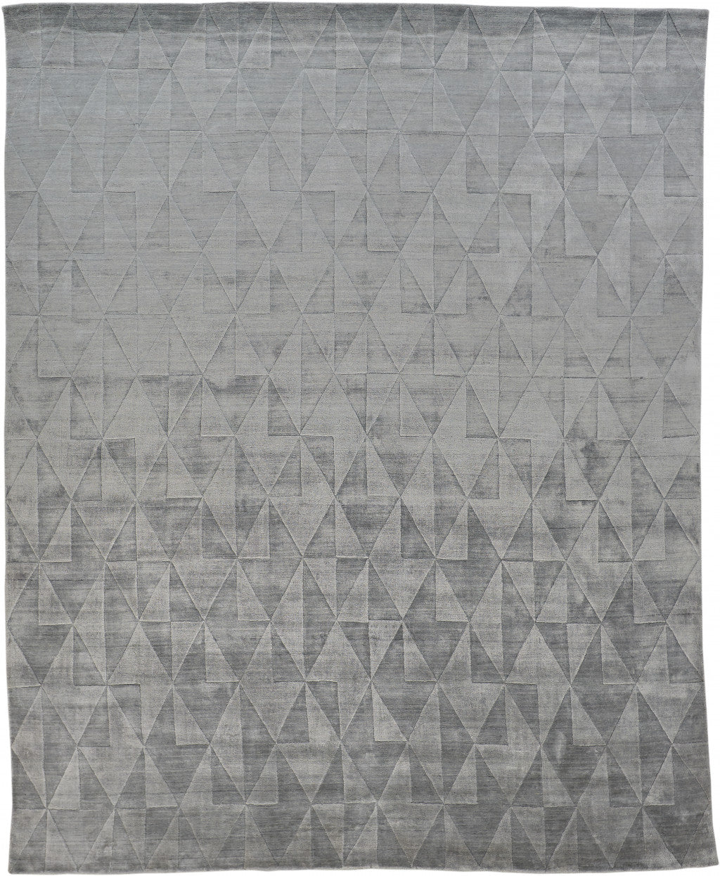 4' X 6' Gray Geometric Hand Woven Area Rug