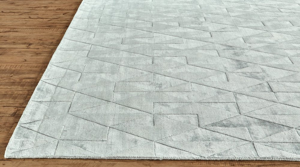 4' X 6' Gray Geometric Hand Woven Area Rug