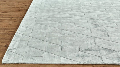 4' X 6' Gray Geometric Hand Woven Area Rug