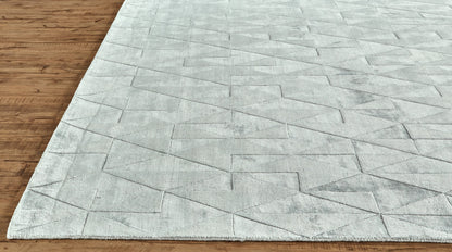 4' X 6' Gray Geometric Hand Woven Area Rug