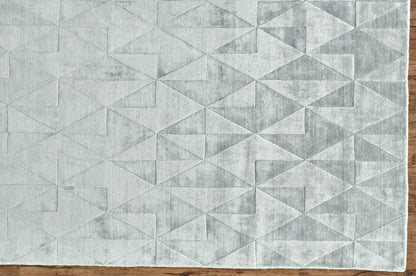 4' X 6' Gray Geometric Hand Woven Area Rug
