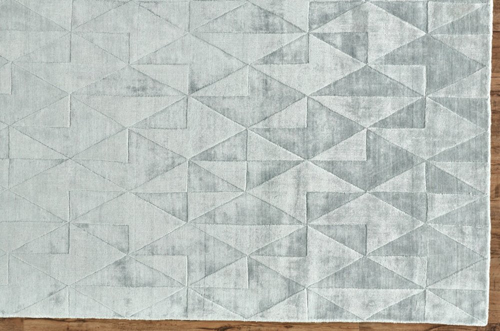 4' X 6' Gray Geometric Hand Woven Area Rug