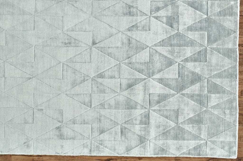 4' X 6' Gray Geometric Hand Woven Area Rug