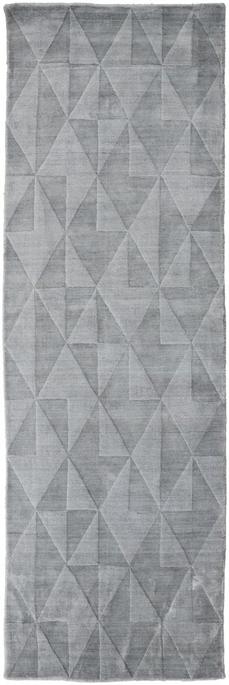 4' X 6' Gray Geometric Hand Woven Area Rug