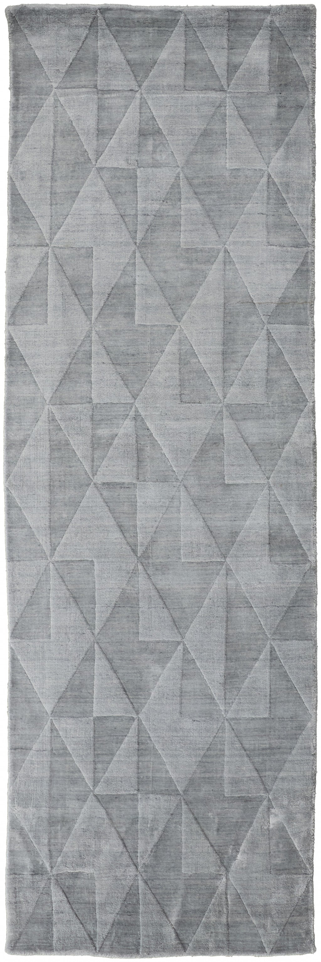 4' X 6' Gray Geometric Hand Woven Area Rug