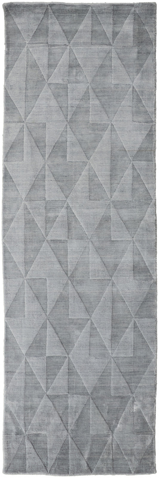 4' X 6' Gray Geometric Hand Woven Area Rug