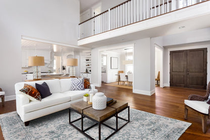 5' X 8' Blue and Gray Abstract Hand Woven Area Rug