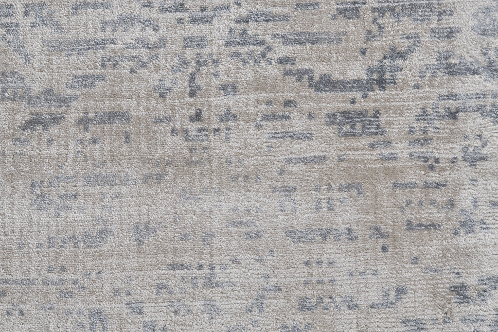 4' X 6' Blue Gray And Taupe Abstract Hand Woven Area Rug