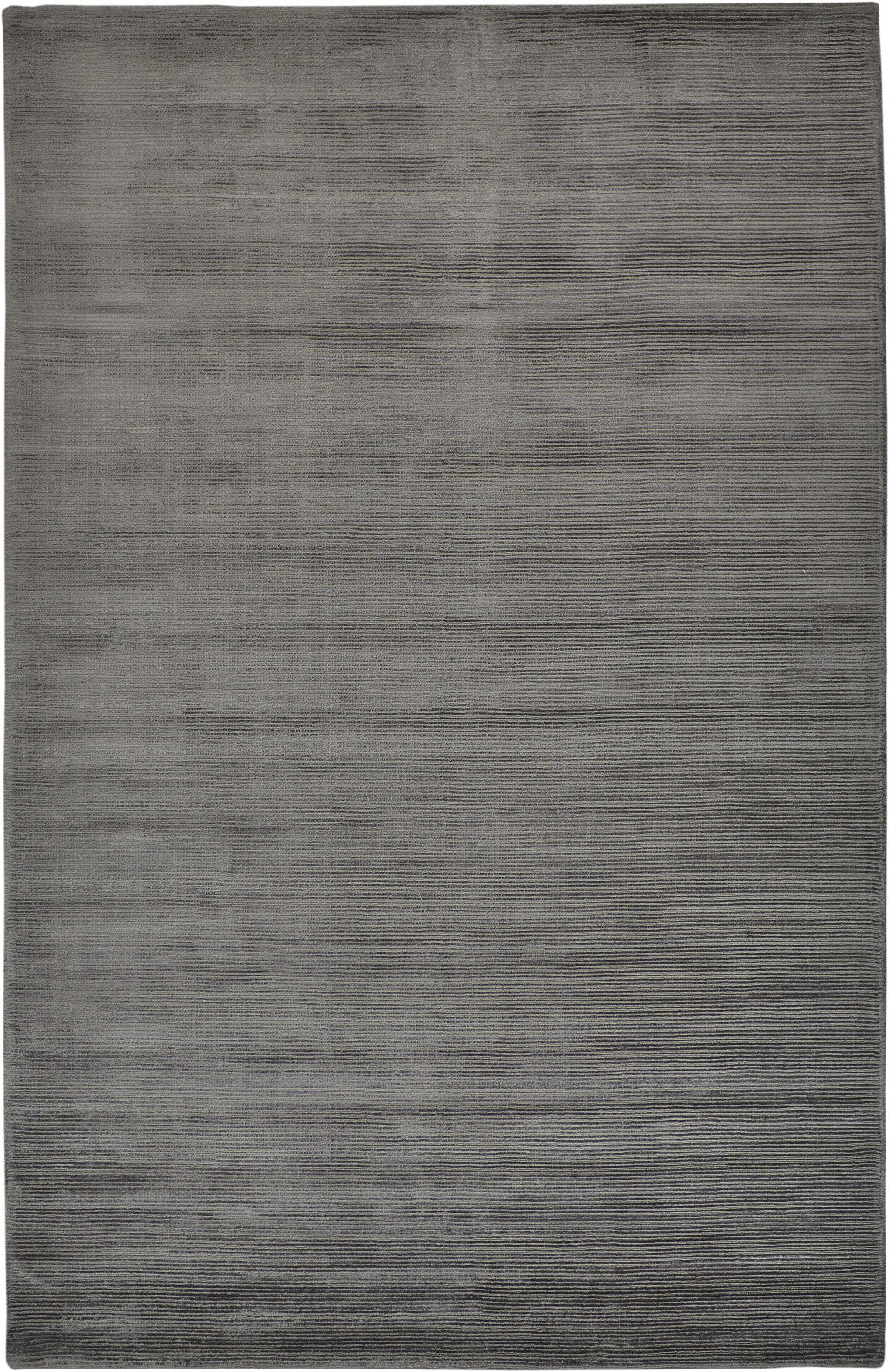 8' X 11' Gray And Black Hand Woven Area Rug