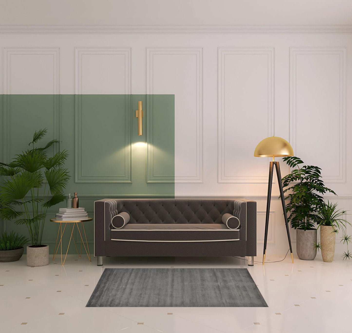 4' X 6' Gray And Black Hand Woven Area Rug