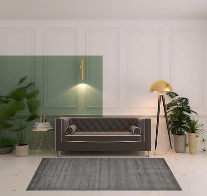 4' X 6' Gray And Black Hand Woven Area Rug