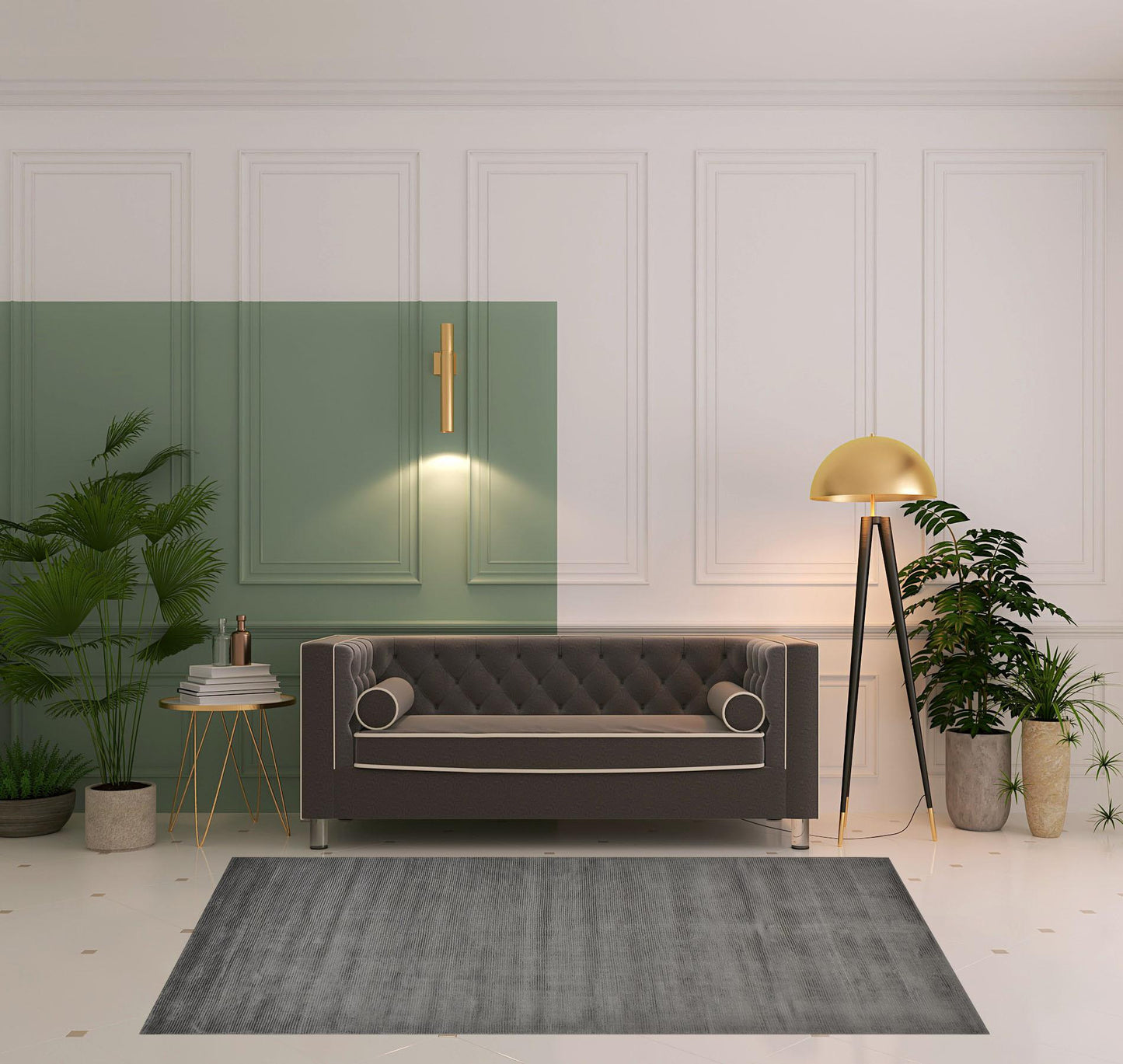 4' X 6' Gray And Black Hand Woven Area Rug