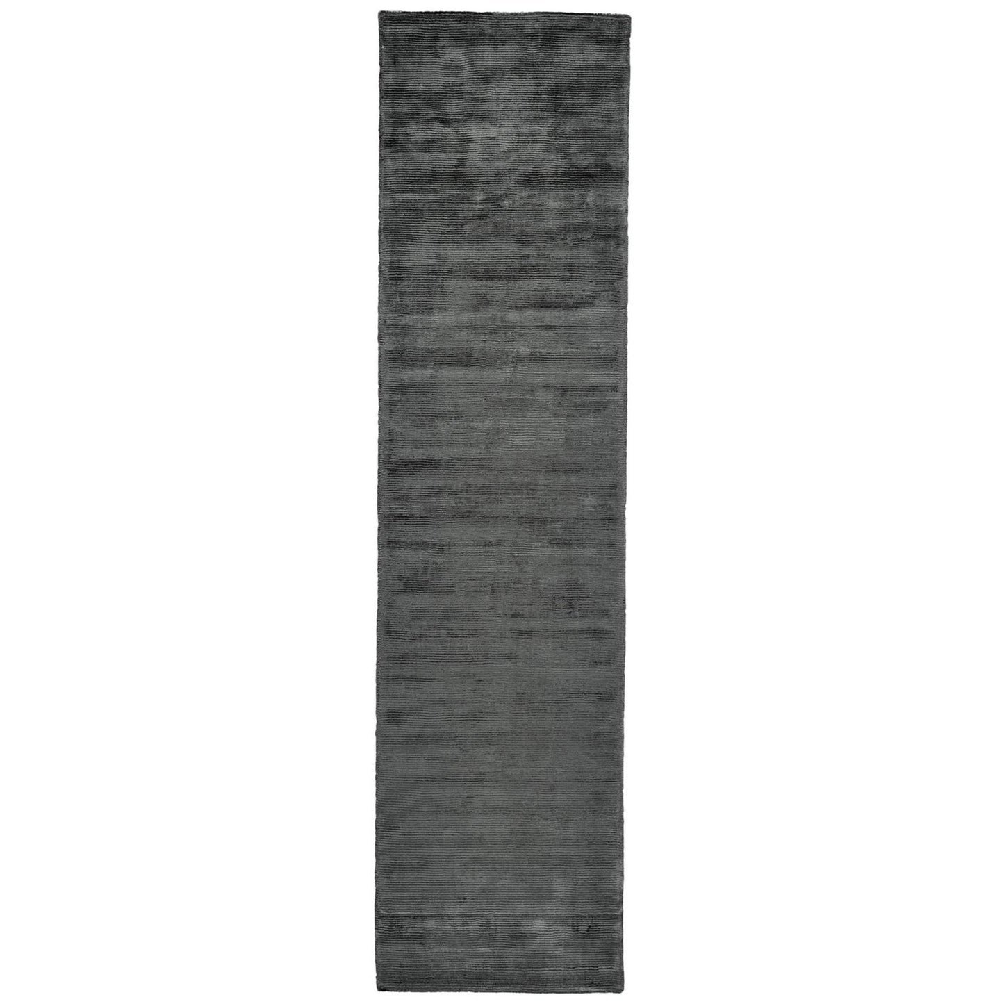 8' X 11' Gray And Black Hand Woven Area Rug