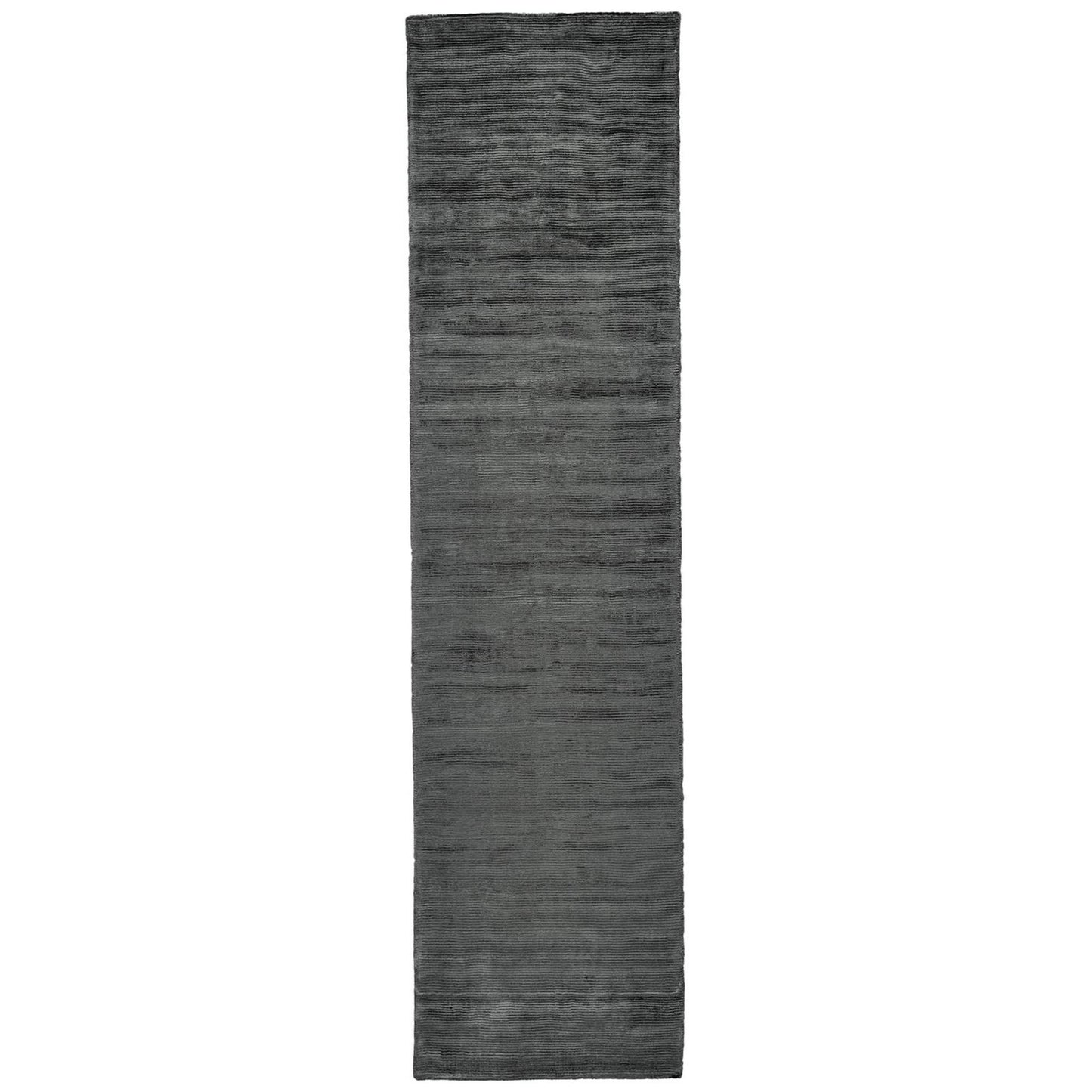 8' X 11' Gray And Black Hand Woven Area Rug