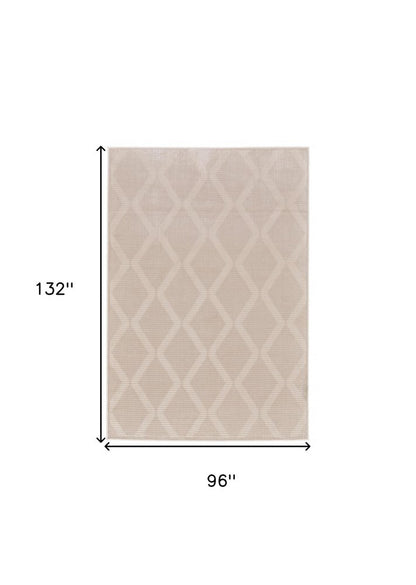 5' X 8' Ivory Geometric Area Rug