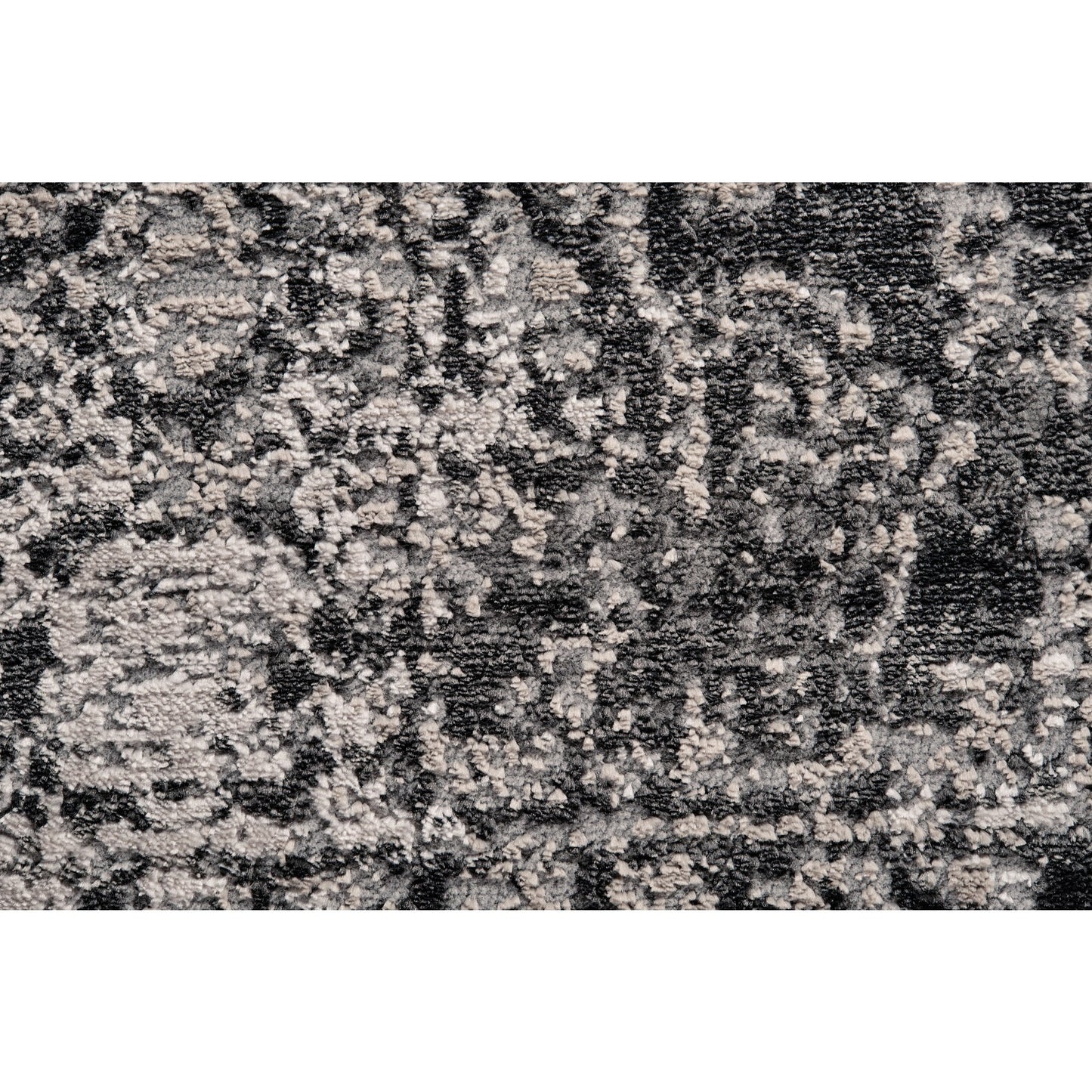 8' X 11' Gray And Ivory Abstract Stain Resistant Area Rug