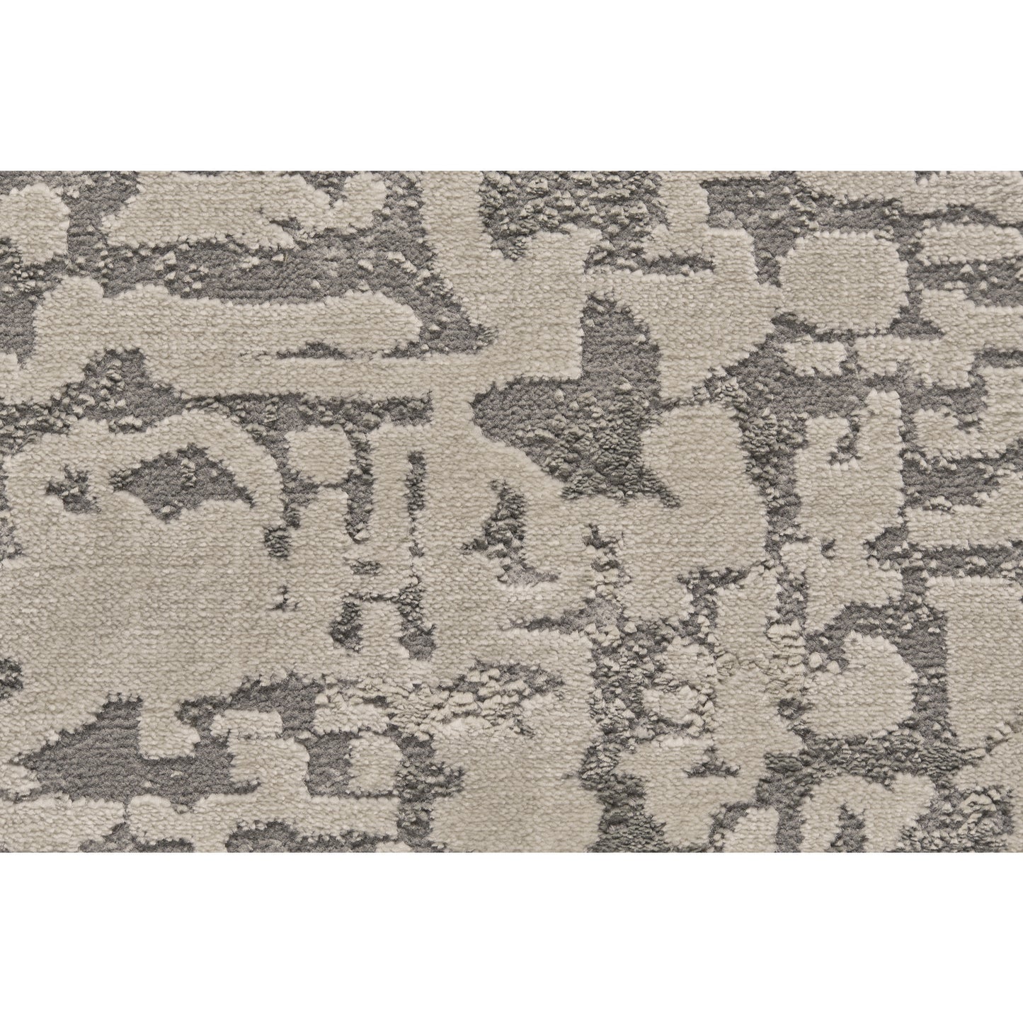 8' X 11' Gray And Ivory Abstract Stain Resistant Area Rug