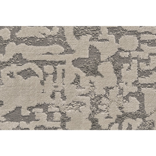 10' X 13' Gray And Ivory Abstract Stain Resistant Area Rug