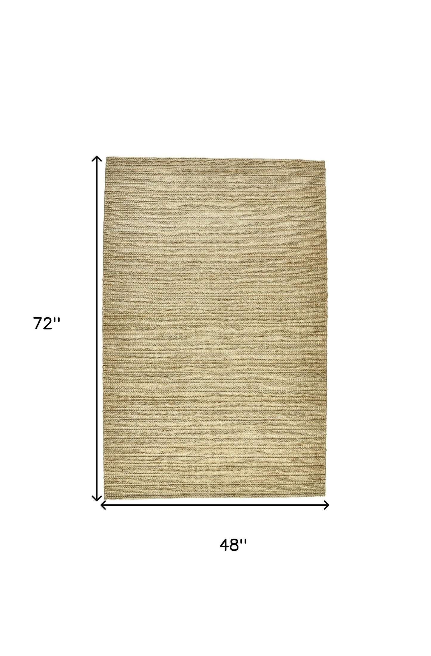 5' X 8' Tan Ivory And Taupe Hand Woven Area Rug